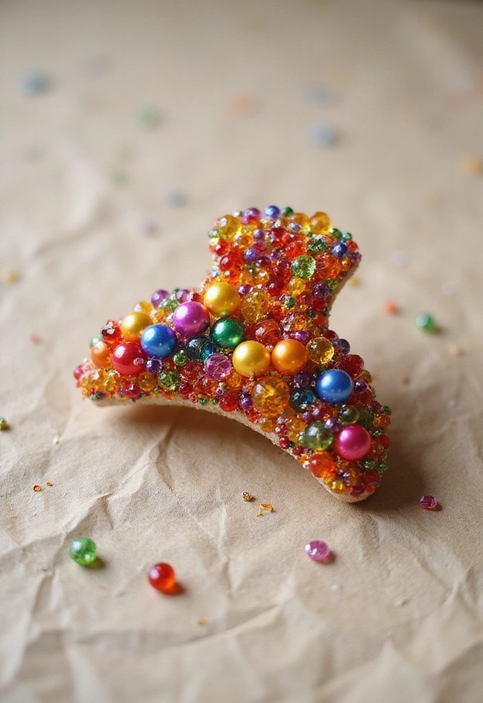 14 Bohemian Embroidered Hair Claw Clips That Will Transform Your Look (Just Wait for #5!) - 7. Artistic Beaded Embellishments