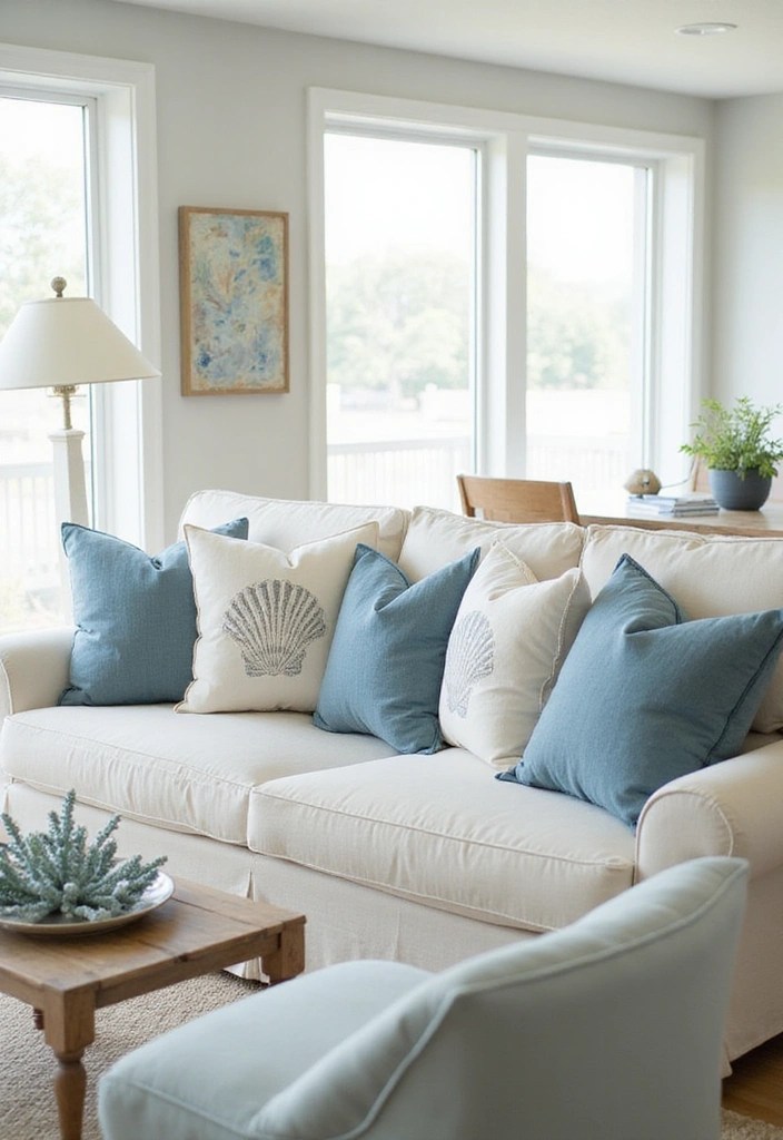 15 Cozy Embroidered Throw Pillows That'll Make You Want to Snuggle Up (Check Out #8!) - 10. Coastal Calm
