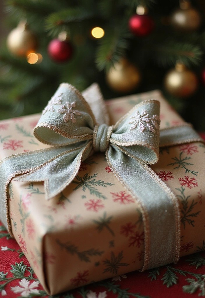10 Creative Gift Wrapping Ideas with Embroidered Ribbon That Will Wow Your Friends! - 5. Seasonal Splendor with Themed Embroidered Ribbon