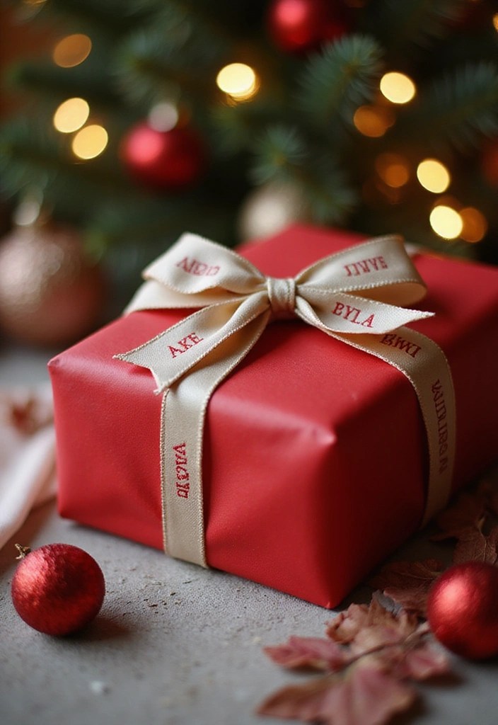 10 Creative Gift Wrapping Ideas with Embroidered Ribbon That Will Wow Your Friends! - 7. Personalized Touch with Initials or Names