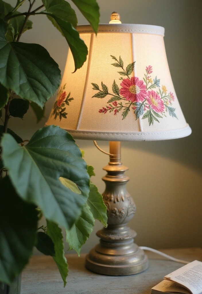 10 Trendy Embroidered Lampshade Styles You Need to See (Transform Your Room Instantly!) - 1. Floral Embroidered Elegance