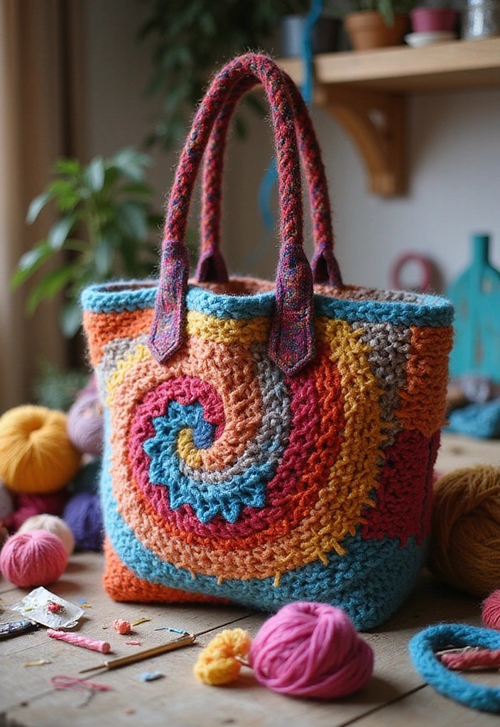 12 Easy Beginner Art Yarn Projects That Will Make You Say 'I Can Do This!' - 8. Art Yarn Bag