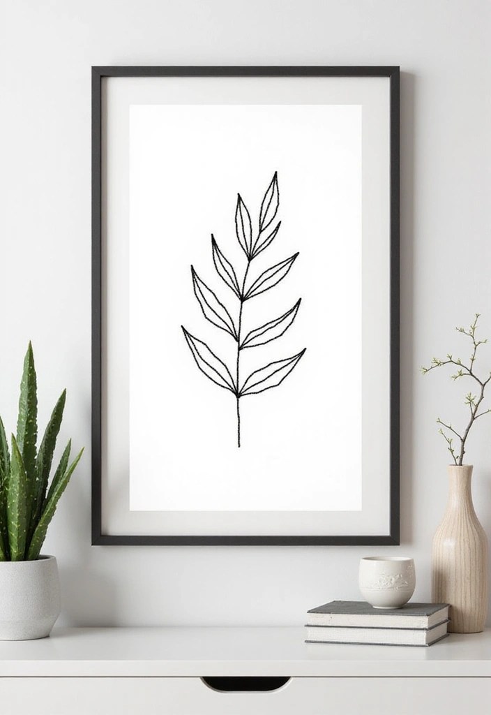 14 Artistic Embroidered Wall Art Pieces That Will Transform Your Space! - 10. Minimalist Designs