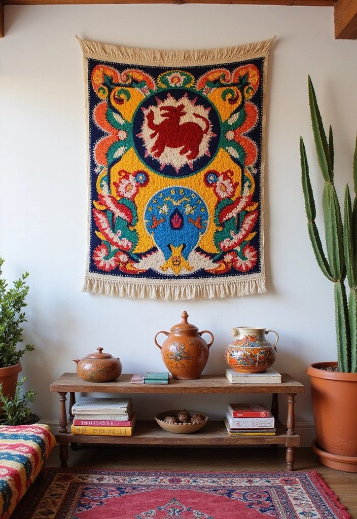 14 Artistic Embroidered Wall Art Pieces That Will Transform Your Space! - 7. Cultural Heritage Embroidery